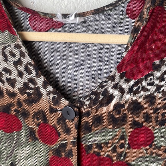 Vintage patchwork long sleeve button tunic duster cardigan - Picture 5 of 6